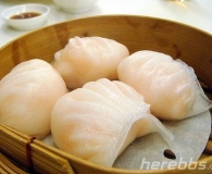 晶莹剔透的虾饺