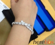 赏心悦目，钻石手链Sterling Silver Diamond 1/10 cttw, J Color, I3